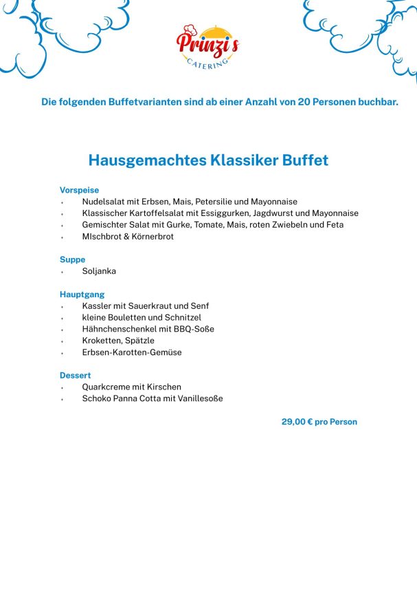 Klassisches Buffet